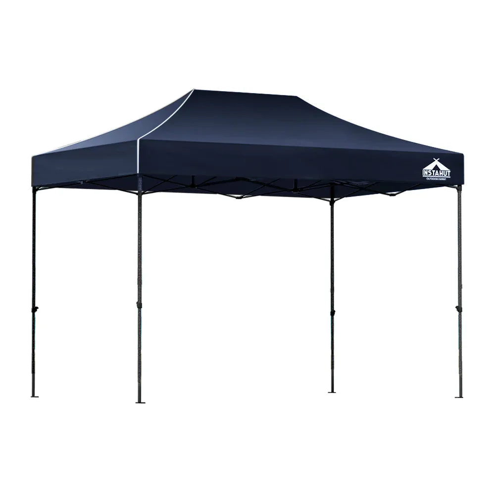 Instahut Gazebo Pop Up Marquee 3x4.5m Folding Tent Camping 500D Oxford Navy - Mekamart Australia