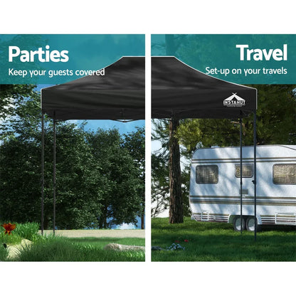 Instahut Gazebo Pop Up Marquee 3x4.5m Folding Tent Camping 500D Oxford Navy - Mekamart Australia