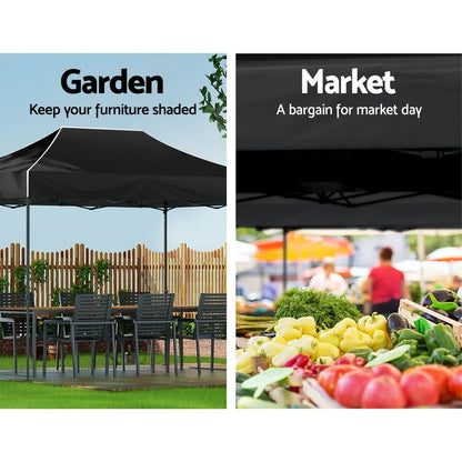 Instahut Gazebo Pop Up Marquee 3x4.5m Folding Tent Camping 500D Oxford Navy - Mekamart Australia