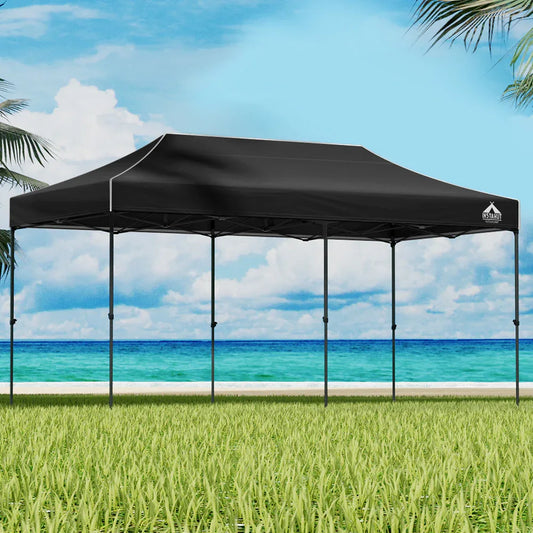 Instahut Gazebo Pop Up Marquee 3x6 Folding Tent Wedding 500D Oxford Camping Navy - Mekamart Australia