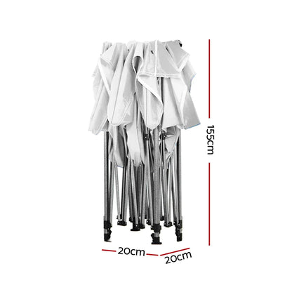 Instahut Gazebo Pop Up Marquee 3x6 Folding Tent Wedding 500D Oxford Fabric White - Mekamart Australia