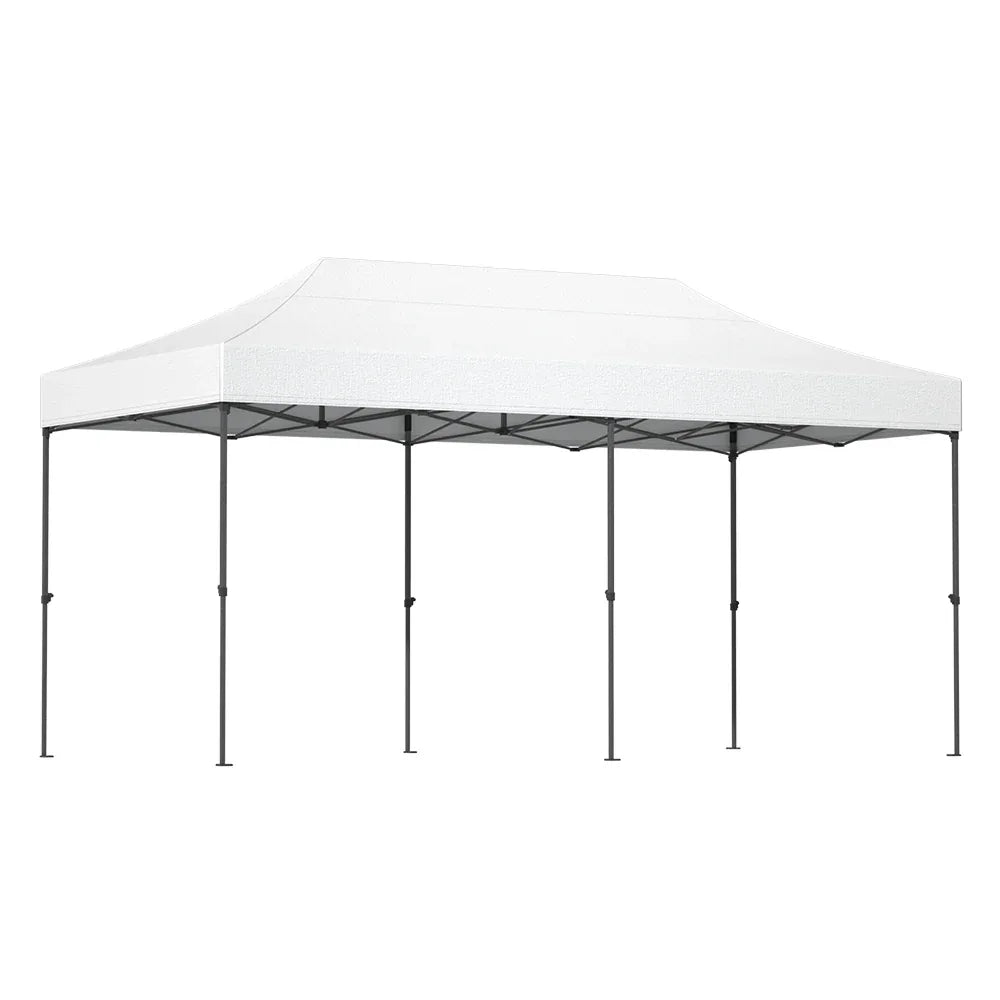 Instahut Gazebo Pop Up Marquee 3x6 Folding 500D Wedding Tent Base Pod White - Mekamart Australia