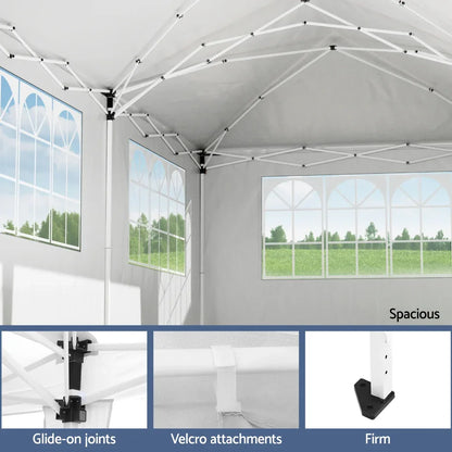 Instahut Gazebo 3x6m Pop Up Marquee Wedding Party Outdoor Camping Canopy Grey - Mekamart Australia