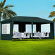 Instahut Gazebo 3x6m Marquee Wedding Party Tent Outdoor Camping Side Wall Canopy 4 Panel Green - Mekamart Australia