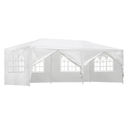 Instahut Gazebo 3x6m Marquee Wedding Party Tent Outdoor Camping Side Wall Canopy 6 Panel White - Mekamart Australia