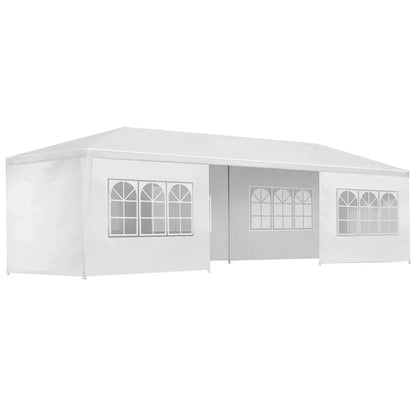 Instahut Gazebo 3x9m Marquee Wedding Party Tent Outdoor Camping Side Wall Canopy 8 Panel White - Mekamart Australia