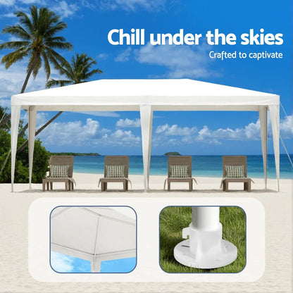Instahut Gazebo 3x6m Wedding Party Marquee Tent Outdoor Event Camping Canopy Shade White - Mekamart Australia