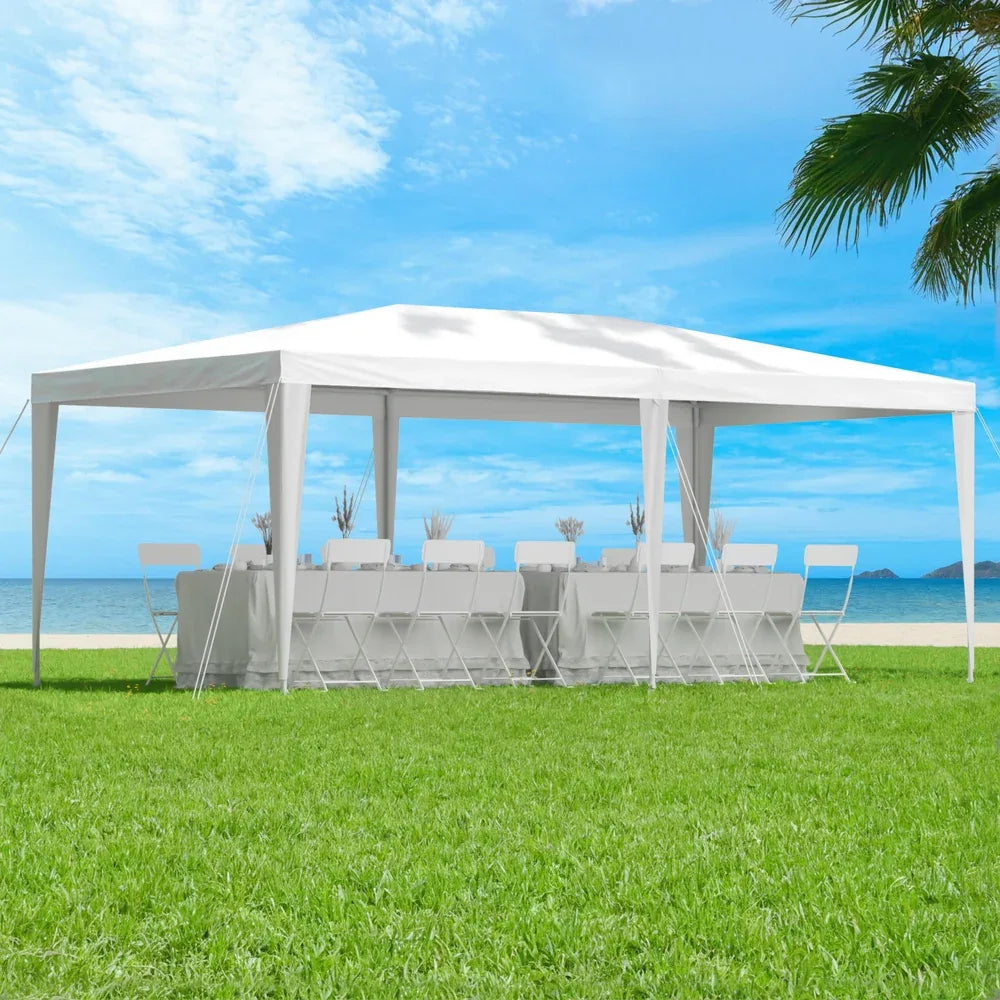 Instahut Gazebo 3x6m Wedding Party Marquee Tent Outdoor Event Camping Canopy Shade White - Mekamart Australia