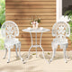 Gardeon 3PC Patio Furniture Outdoor Bistro Set Dining Chairs Aluminium White - Mekamart Australia