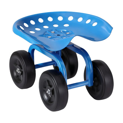 Gardeon Garden Seat 360 Swivel Rolling Adjustable Height Work Scooter Cart Wheels Heavy Duty 150kg - Mekamart Australia
