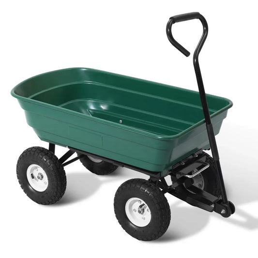 Gardeon Garden Cart Dump 270kg Hand Trailer Trolley Wagon Wheelbarrow Pull 75L - Mekamart Australia