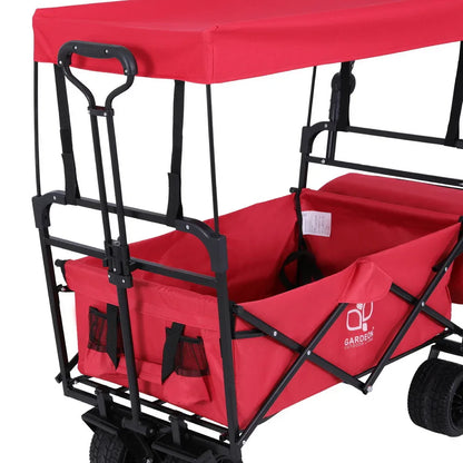 Gardeon Garden Cart with Removable Canopy Red - Mekamart Australia