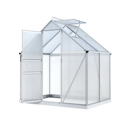 Green Fingers Greenhouse Aluminium Polycarbonate Premium Garden Storage Shed 3.1Mx1.9Mx2.0M - Mekamart Australia