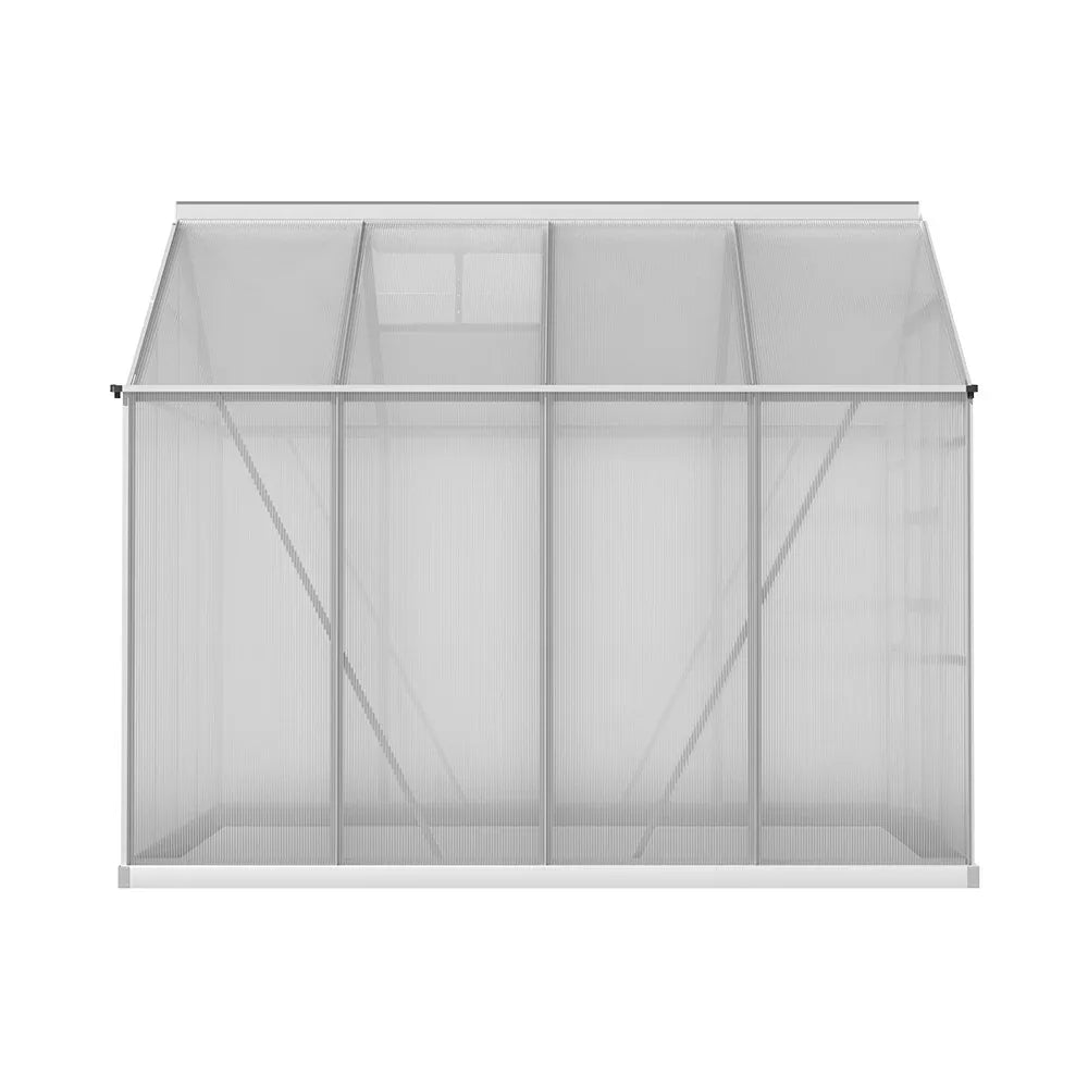 Green Fingers Greenhouse 2.42x2.5x2.26M Aluminium Double Doors Green House Garden Shed - Mekamart Australia