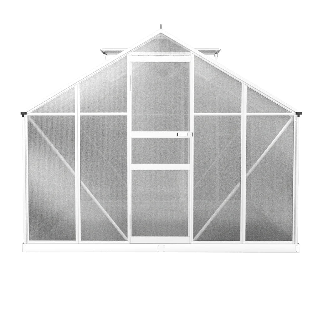 Green Fingers Greenhouse 3x2.5x1.95M Aluminium Polycarbonate Green House Garden Shed - Mekamart Australia
