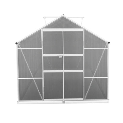 Green Fingers Greenhouse 4.7x2.5x2.26M Double Doors Aluminium Green House Garden Shed - Mekamart Australia