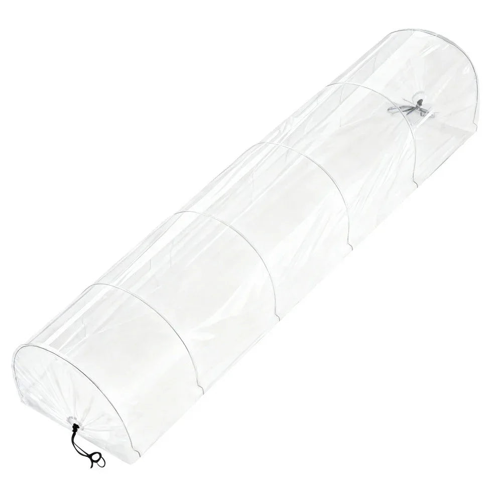 Green Fingers Mini Greenhouse 300x45x30cm Tunnel Clear PVC Steel Frame Portable - Mekamart Australia