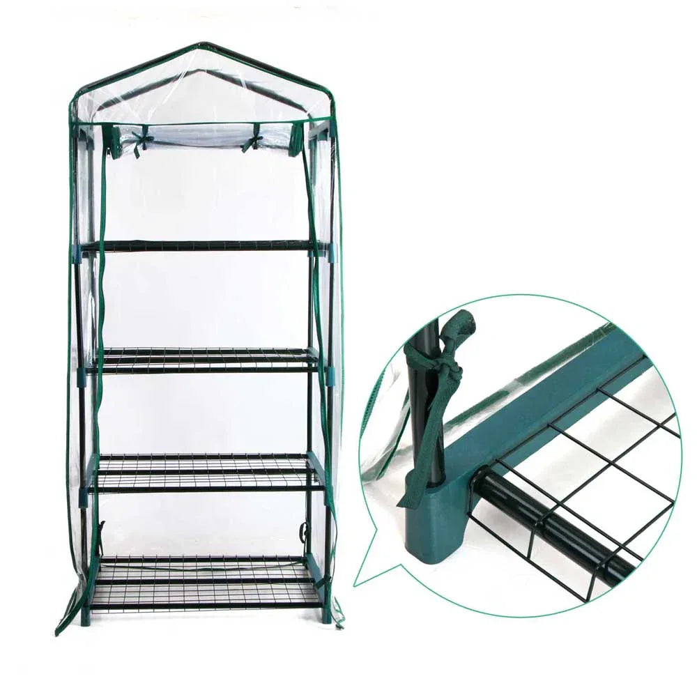 Green Fingers Greenhouse 4 Tiers Mini Green House Garden Bed Planter Box 1.6x0.7x0.5M - Mekamart Australia