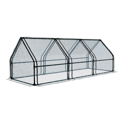 Green Fingers Greenhouse 2.7x0.9x0.9M Mini Green House Raised Garden Bed Planter Box - Mekamart Australia
