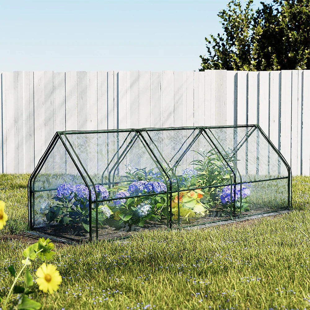 Green Fingers Greenhouse 2.7x0.9x0.9M Mini Green House Raised Garden Bed Planter Box - Mekamart Australia