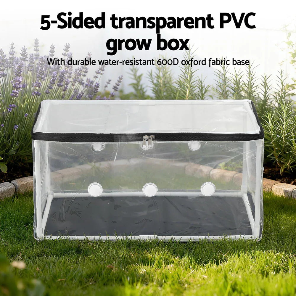 Green Fingers Mini Greenhouse 50x25x25cm PVC Cover for Mushrooms Succulents - Mekamart Australia