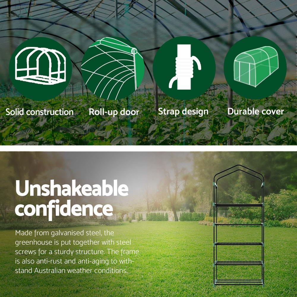 Greenfingers Greenhouse 5 Tiers Mini Green House Garden Bed Planter Box 1.9x0.7x0.5M - Mekamart Australia