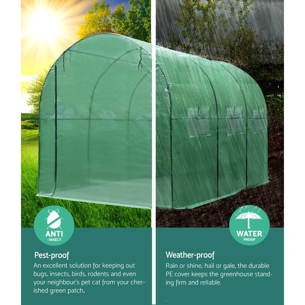 Green Fingers Greenhouse 3x2x2M Walk in Green House Tunnel Plant Garden Shed Dome - Mekamart Australia
