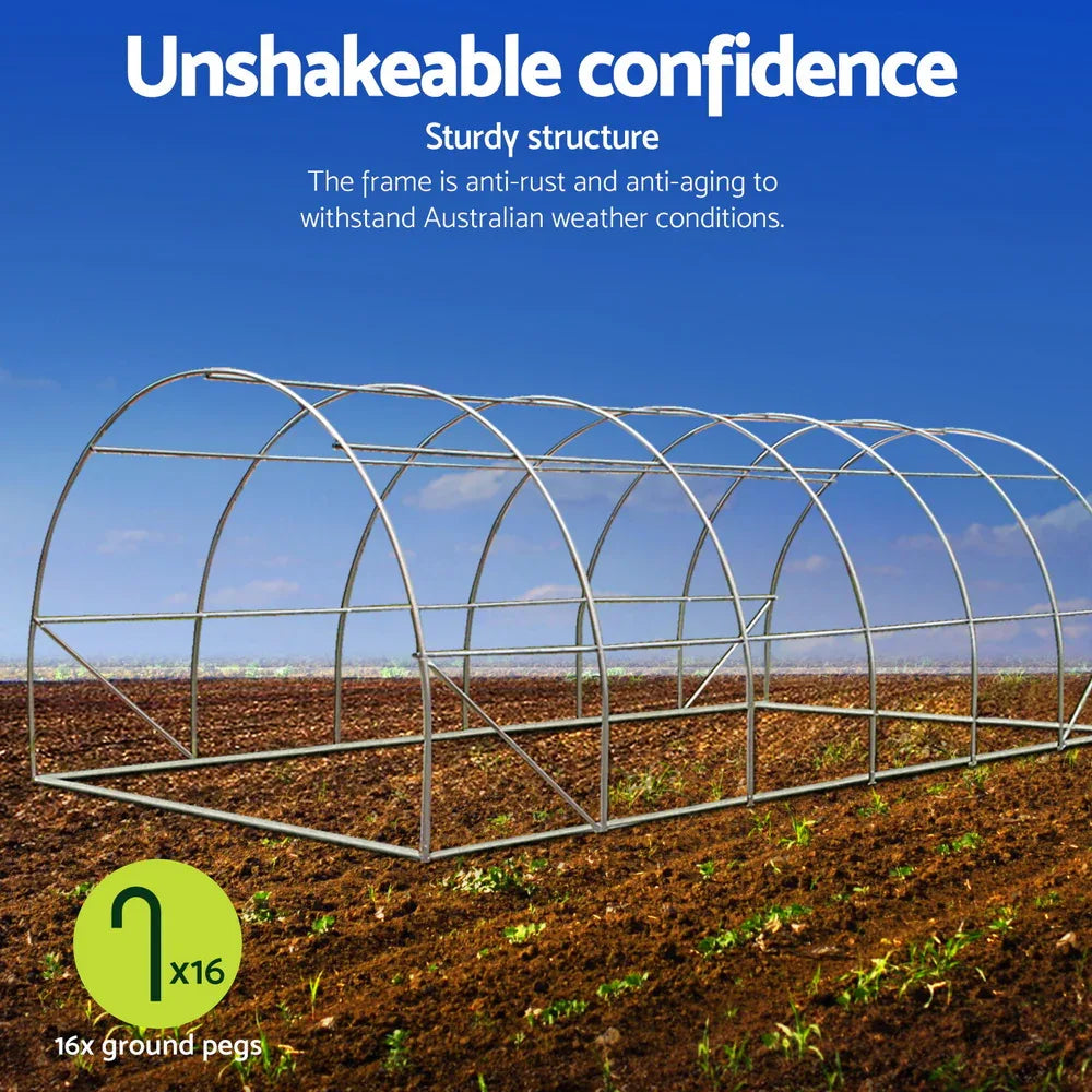 Green Fingers Greenhouse 6x4x2M Walk in Green House Tunnel Plant Garden Shed Dome - Mekamart Australia