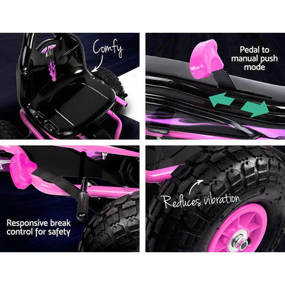 Rigo Kids Pedal Go Kart Ride On Toys Racing Car Rubber Tyre Pink - Mekamart Australia