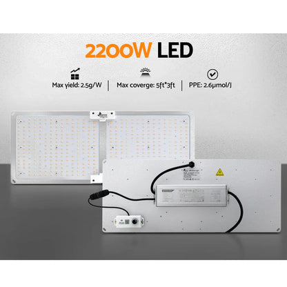 Green Fingers Max 2200W Grow Light LED Full Spectrum Indoor Plant All Stage Growth - Mekamart Australia