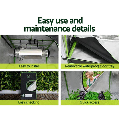 Green Fingers Grow Tent Light Kit 120x120x200CM 2200W LED Full Spectrum - Mekamart Australia