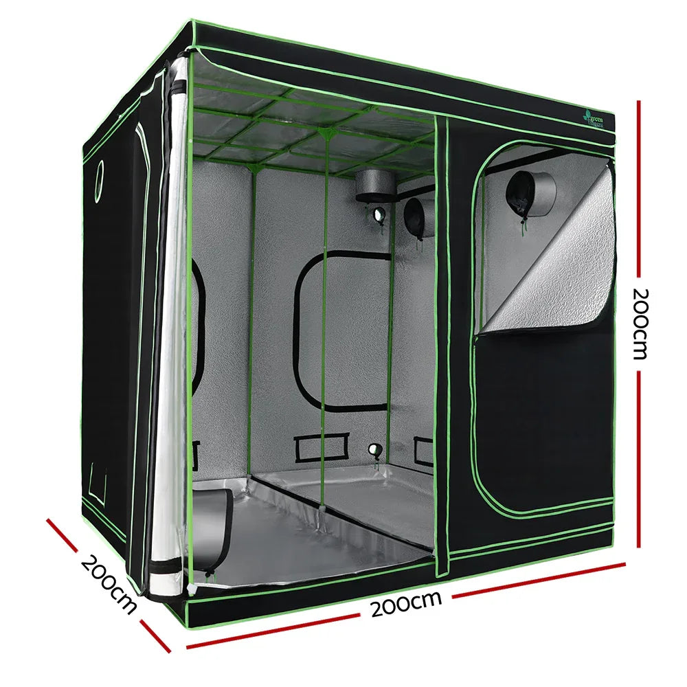 Green Fingers Grow Tent 200x200x200CM Hydroponics Kit Indoor Plant Room System - Mekamart Australia