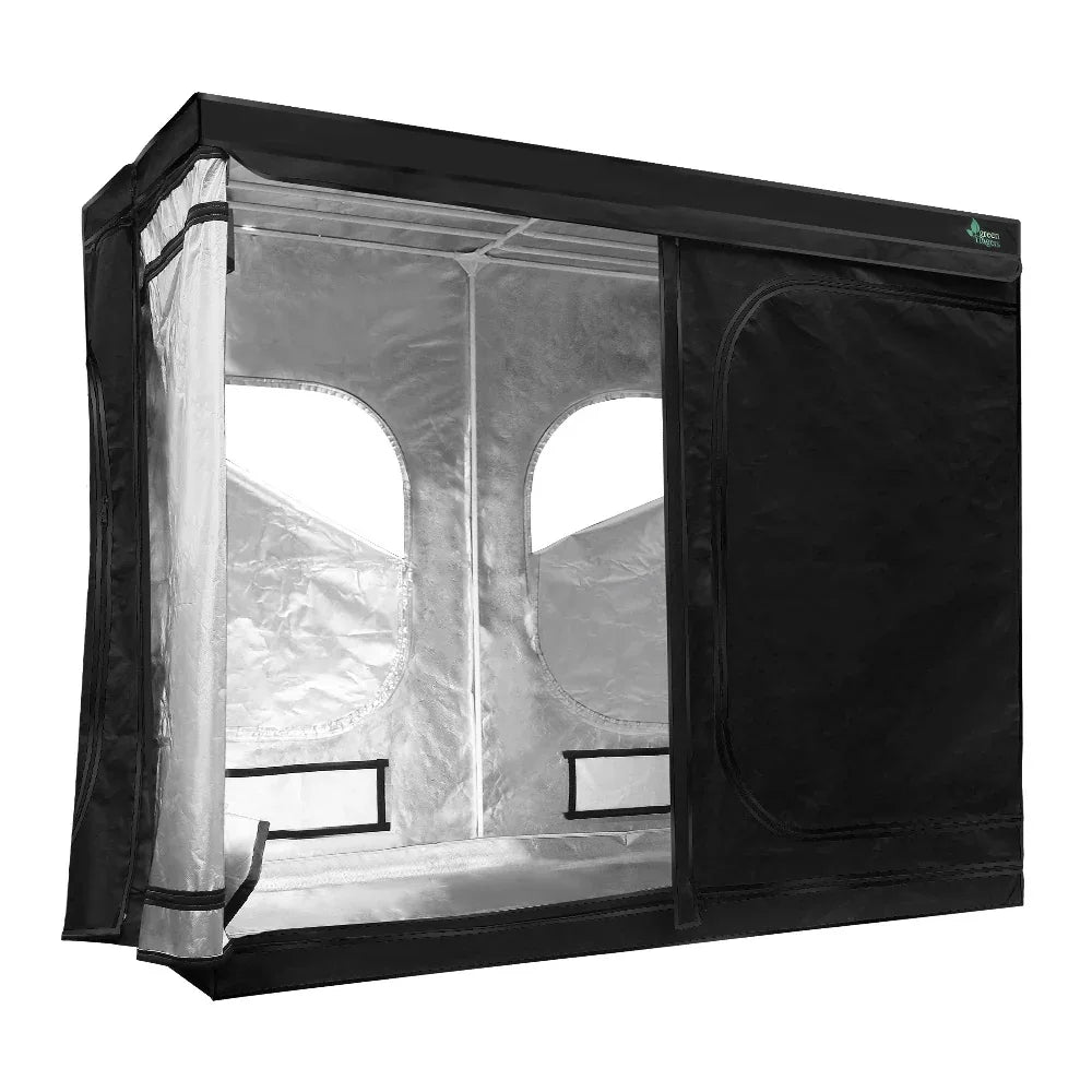 Green Fingers Grow Tent 240x120x200CM Hydroponics Kit Indoor Plant Room Black - Mekamart Australia