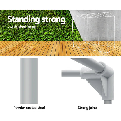 Green Fingers Grow Tent 240x120x200CM Hydroponics Kit Indoor Plant Room Black - Mekamart Australia