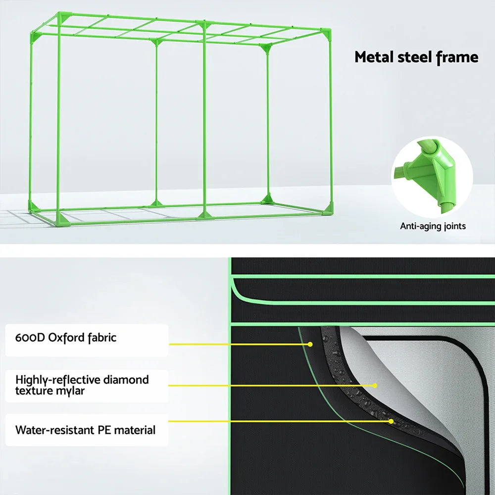 Green Fingers Grow Tent Kits 300x150x200cm Hydroponics Indoor Plant Grow System - Mekamart Australia