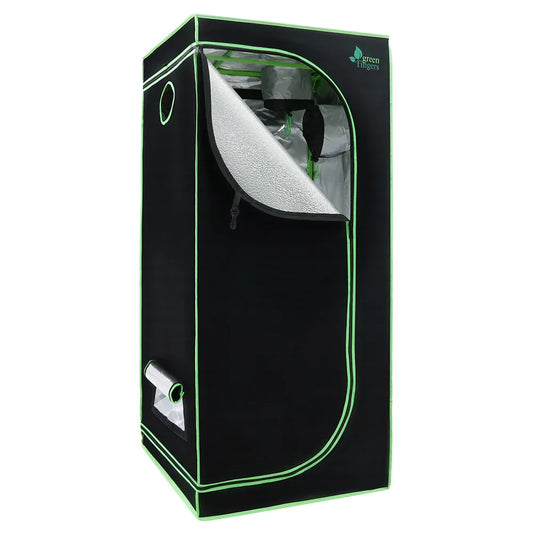 Green Fingers Grow Tent 70x70x160CM 1680D Hydroponics Kit Indoor Plant Room System - Mekamart Australia