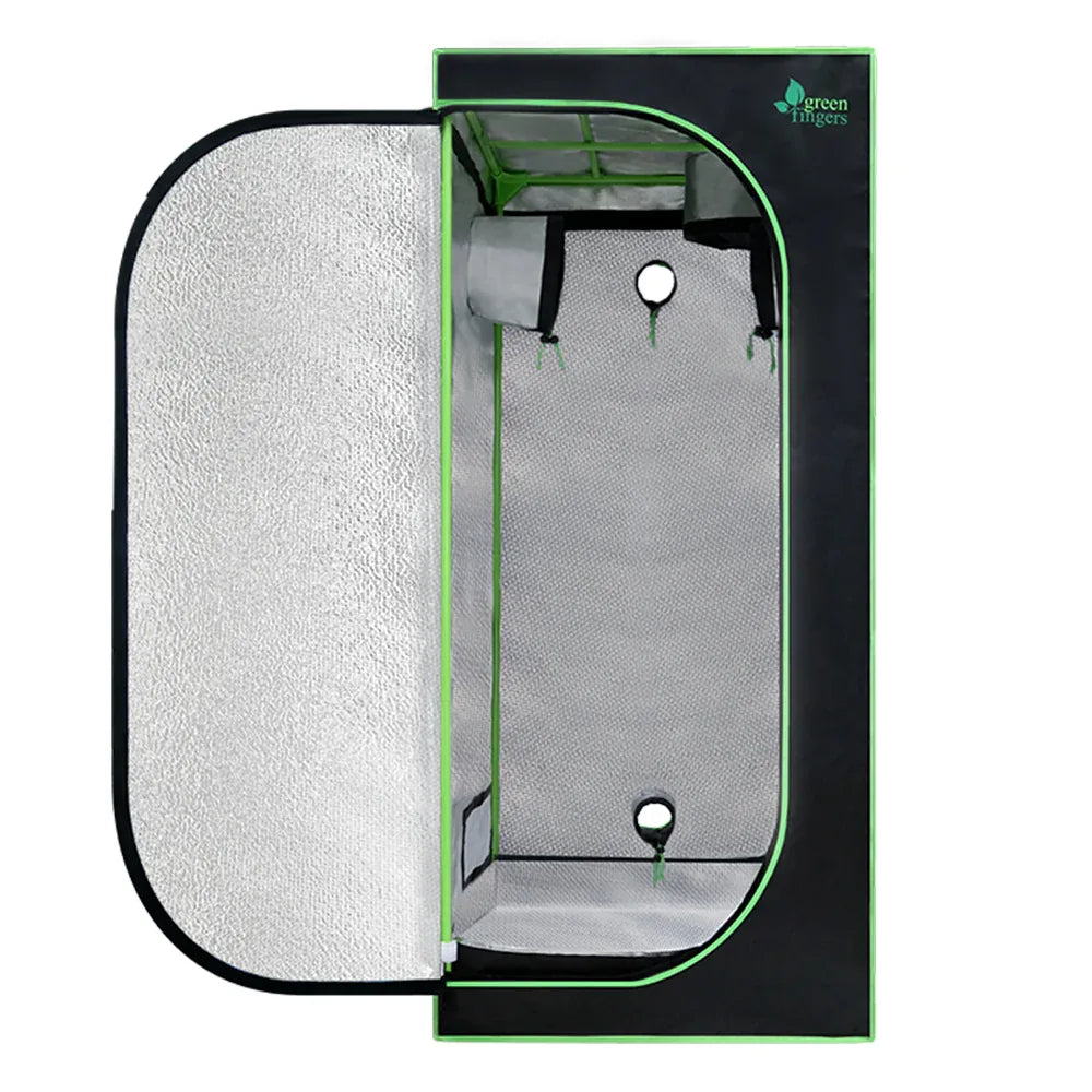 Green Fingers Grow Tent 70x70x160CM 1680D Hydroponics Kit Indoor Plant Room System - Mekamart Australia