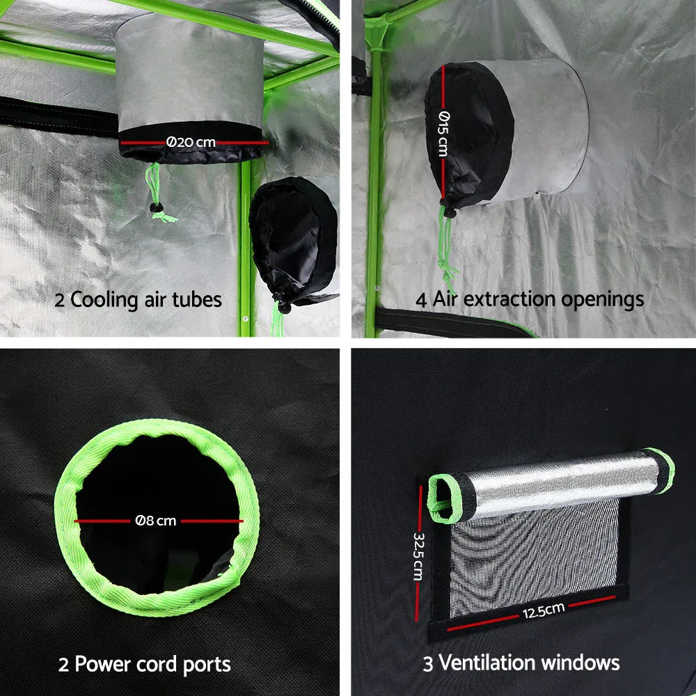 Green Fingers Grow Tent 90x50x160CM Hydroponics Kit Indoor Plant Room System - Mekamart Australia