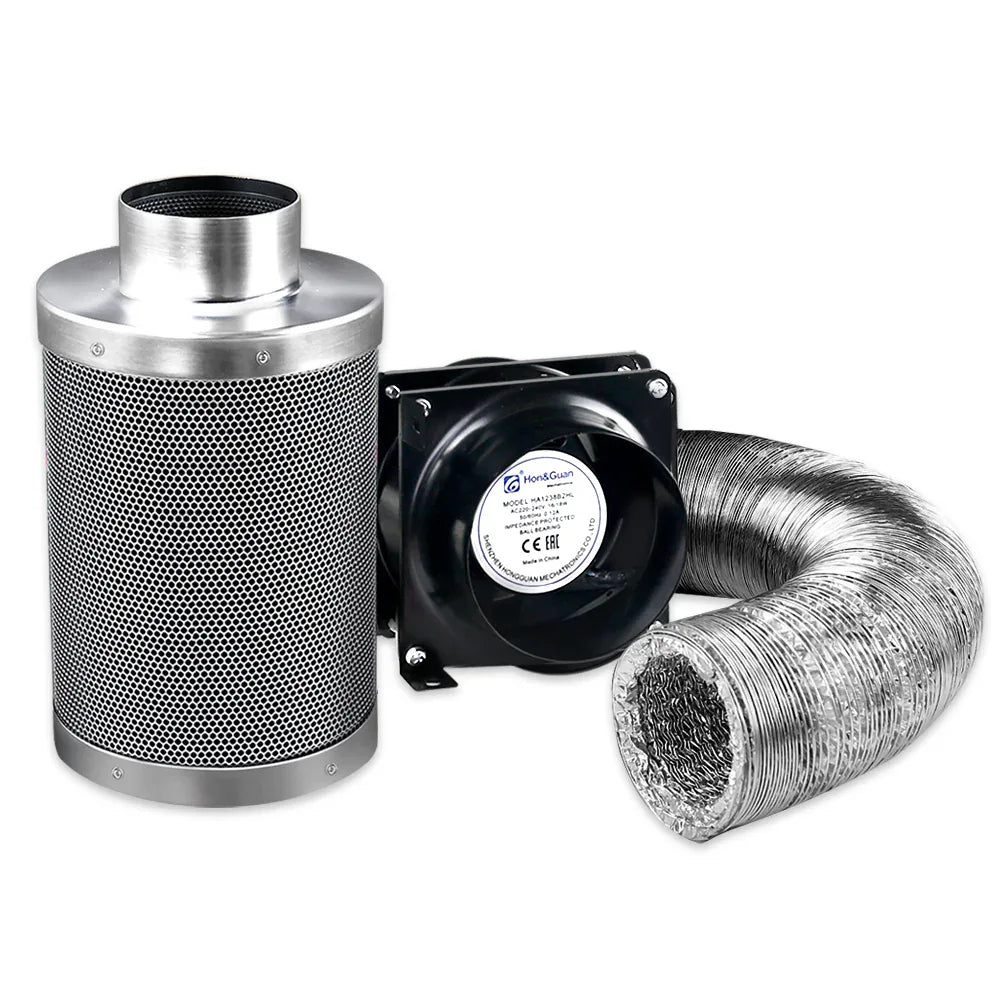 Green Fingers 4"Ventilation Kit Fan Hydroponics Grow Tent Kit Carbon Filter Duct,Green Fingers 4"Ventilation Kit Fan Hydroponics Grow Tent Kit Carbon Filter Duct - Mekamart Australia