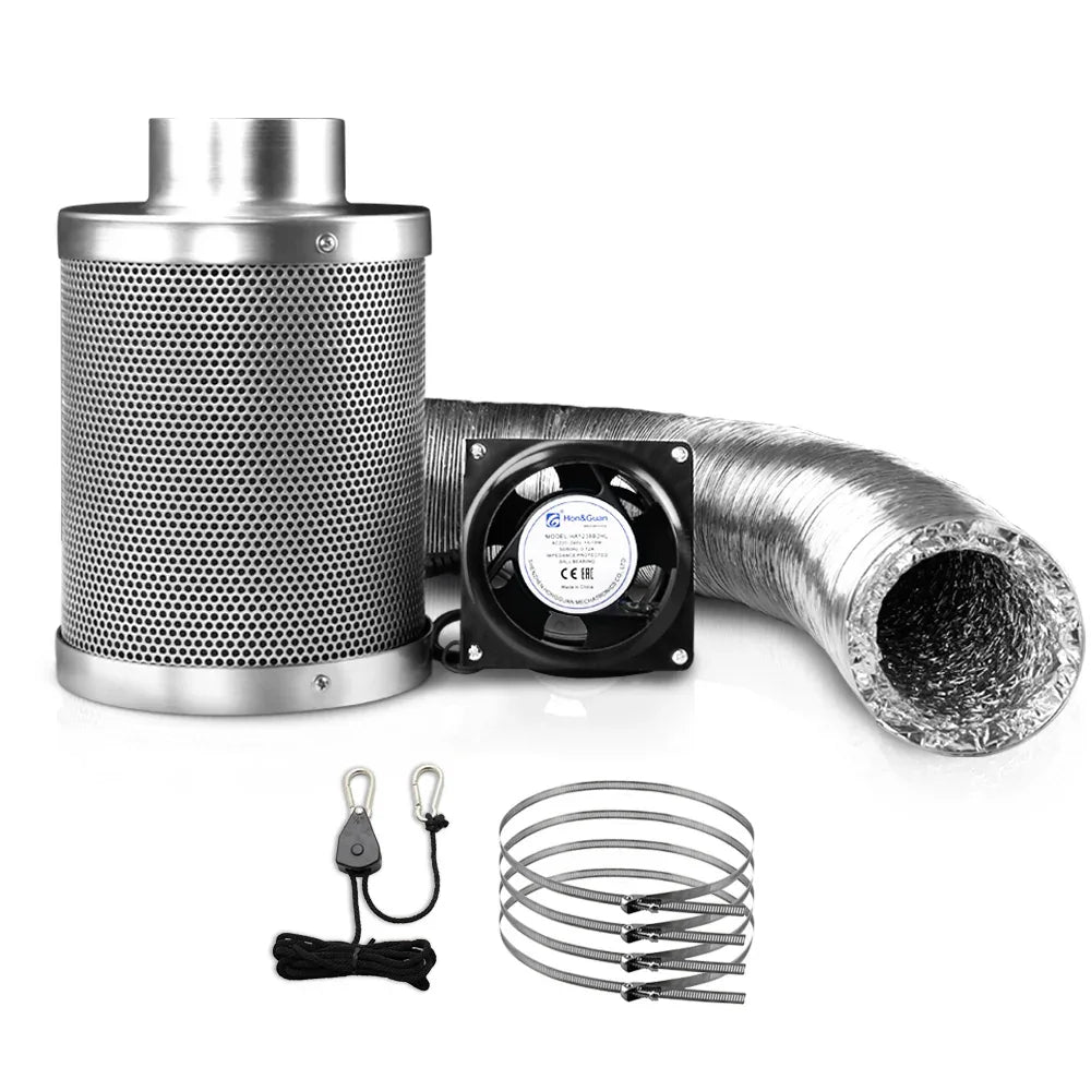 Green Fingers 6"Ventilation Kit Fan Hydroponics Grow Tent Kit Carbon Filter Duct,Green Fingers 6"Ventilation Kit Fan Hydroponics Grow Tent Kit Carbon Filter Duct - Mekamart Australia