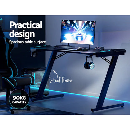 Artiss Gaming Desk Computer Desks LED Light 120CM - Mekamart Australia