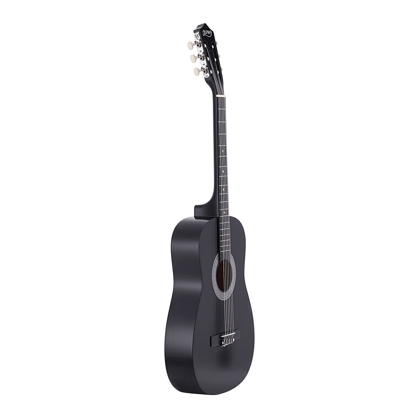 Alpha 38 Inch Acoustic Guitar Full Size Classical Cutaway Nylon String Black