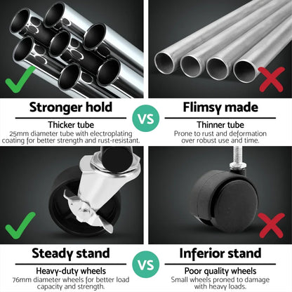 Artiss Clothes Rack Airer Rail Coat Stand Adjustable Hanger - Mekamart Australia