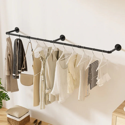 Artiss Clothes Rack Airer Floating Shelf Metal - Mekamart Australia