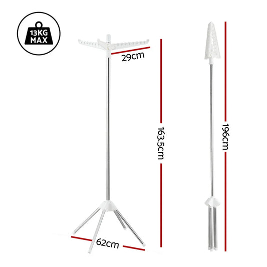 Artiss Clothes Rack Airer Rotatable Hanger Foldable 163cm - Mekamart Australia