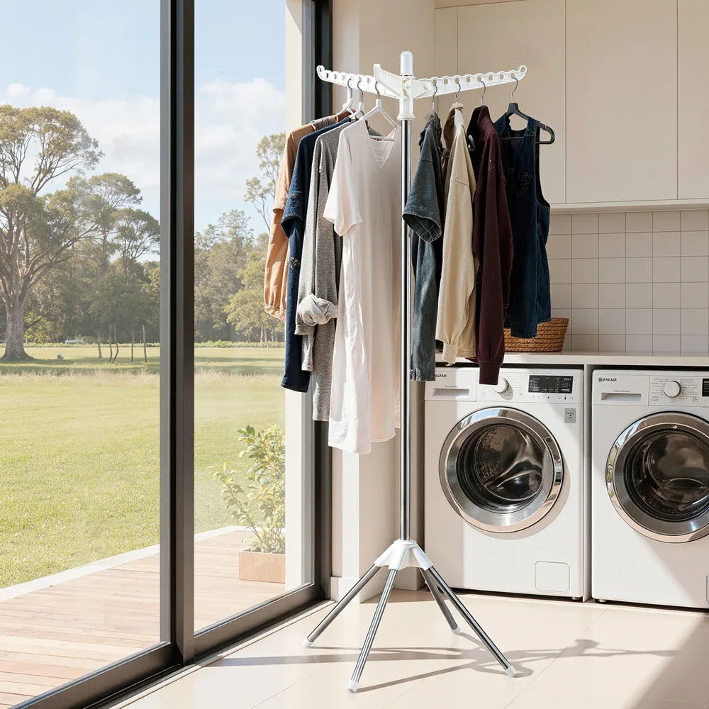 Artiss Clothes Rack Airer Rotatable Hanger Foldable 163cm - Mekamart Australia