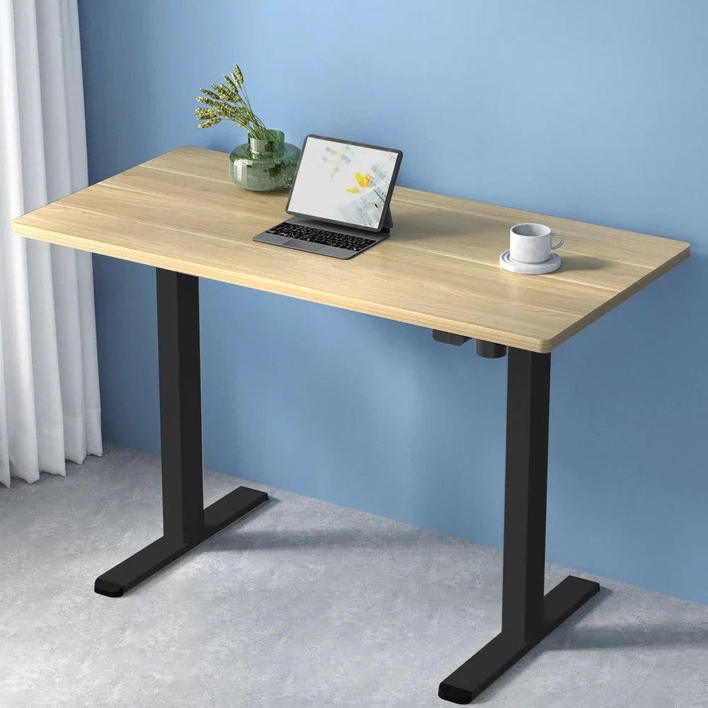 Artiss Standing Desk Motorised White Oak 140CM - Mekamart Australia