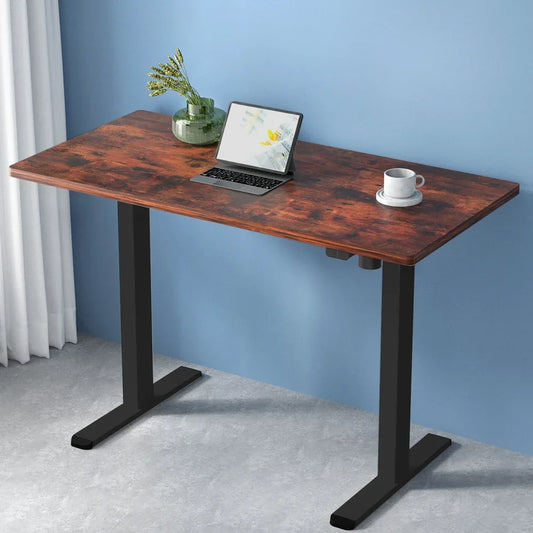 Artiss Standing Desk Motorised Rustic Brown 120CM - Mekamart Australia