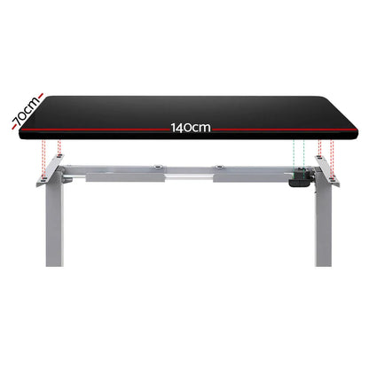 Artiss Standing Desk Motorised 140CM Black - Mekamart Australia
