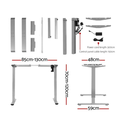 Artiss Standing Desk Motorised 120CM White Oak - Mekamart Australia